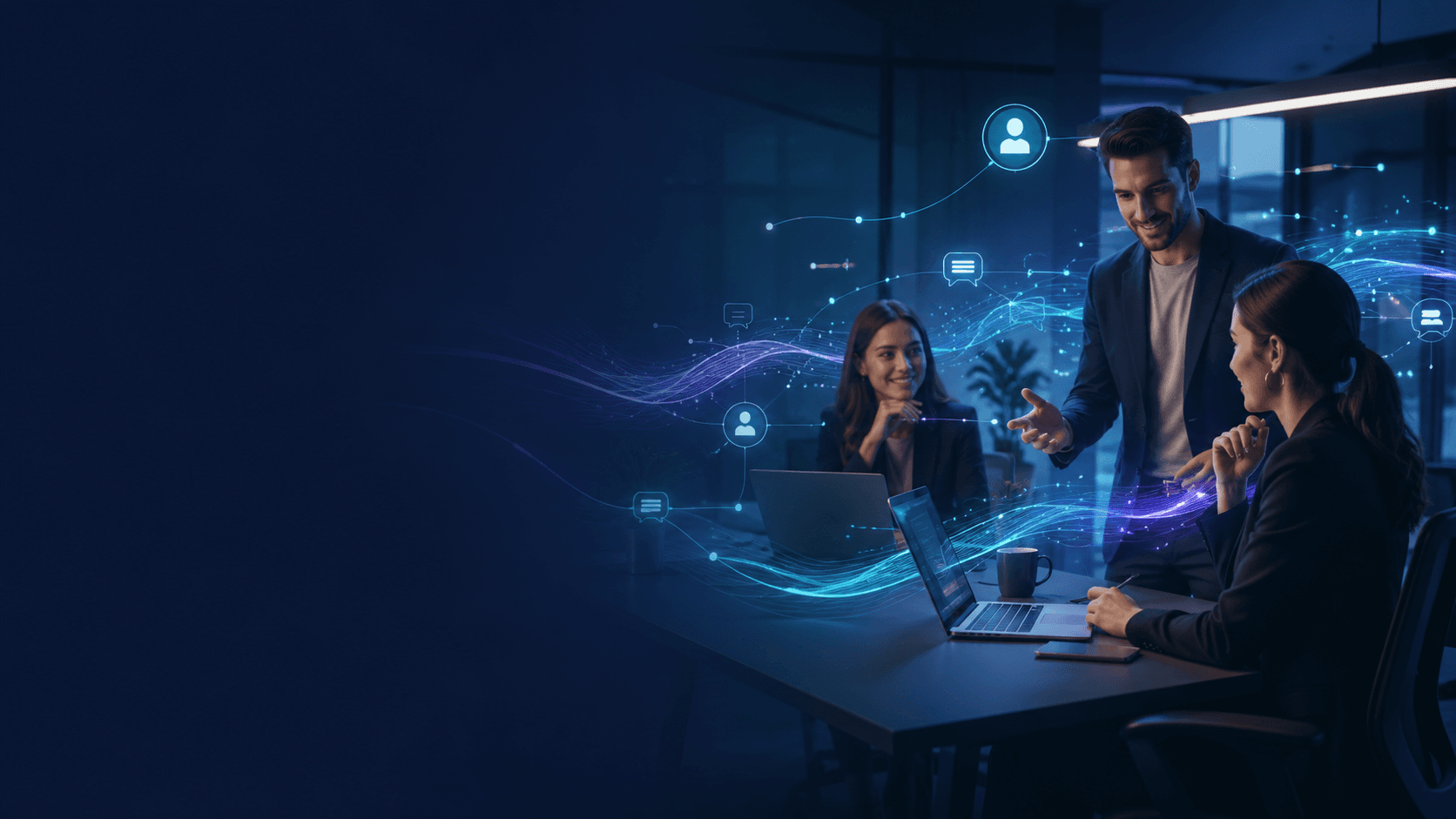 LeadVynx collaboration between the AI Sales Agent and a human sales team